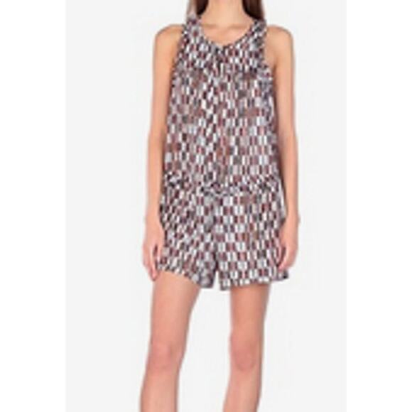 Isabel Marant Geometric Patterned Jumpsuit - Black, White, Brown - Picture 1 of 8